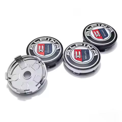 4pcs Alpina Logo Emblem Car Wheel Center Caps 60MM 56MM Wheel Hub Cap Alpinas Badge Rim Hubcaps Cove