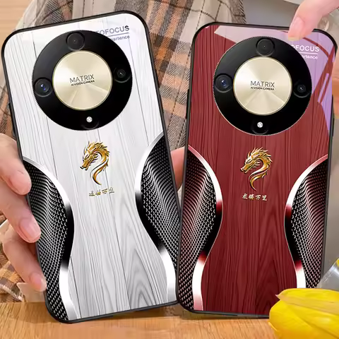 Wooden Dragon Black For Honor Magic 6 50 70 90 Lite X7b 200 Pro Nova 10 Nova 5T X6 P30 Pura 70 Ultra