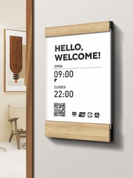 Acrylic Replacement Board Working Hours Notice Board Beauty Salon Glass Door Signage Business Hours 