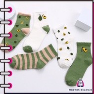 MATA KS38 Avocado Motif Women's Socks Above the Ankle Korean Fashion Ankle Socks Women Socks Y1660