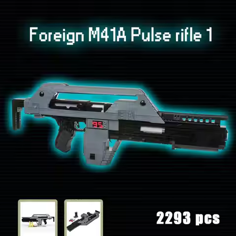 Foreigner M41A Pulse Rifle 1 Movie Series Sci-fi Bricks Model MOC Building Block Puzzle Toys Gifts B