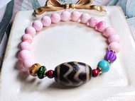 Tibetan Dzi Beads Water Patterns Dzi Beads 藏传老矿达洛水纹天珠 21.8x14.4mm