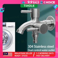 🔥Malaysia In Stock🔥304 Stainless Steel Two Way Tap Faucet Bathroom Toilet 2 Way Angle Valve Hand Bid