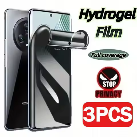 3Pcs Full Coverage Anti-spy Hydrogel Film for Honor Magic 7 Pro 5 Pro Magic 6 Lite 7 RSR 6 Ultimate 