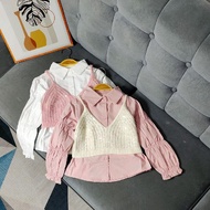 KEMEJA KATUN VEST RAJUT ANAK PEREMPUAN IMPORT