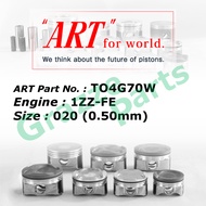 ART Piston Set TO4G70W 020 (0.50mm) Size Toyota Altis 1.8 Wish 1.8 ZZE122 ZZE142 ZNE10 1ZZ-FE (79.0m