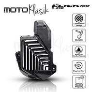 HONDA CLICK 160 RADIATOR COVER C-2312 CARBON / ENGINE COVER GARNISH FOR CLICK 160 MOTORCYCLE 1PC