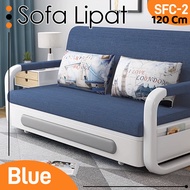Sofa bed Kasur Lipat Spon Ukuran 80cm Sofa Ruang Tamu Kursi Lipat / Minimalis Free Bantal