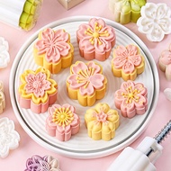 月餅模具 mooncake paste 2025 New Style Cherry Blossom Mung Bean Cake Mold Mooncake Mold Hand-Pressed Des