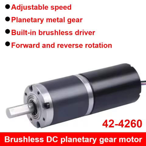 155kgf.cm 7-1351rpm brushless DC reduction motor 12v24v adjustable planetary gear 42GP-4260 high tor