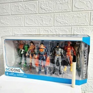 Action figuredc icons Toys set 7 justice leagueby dc collectiblessuperman batman flash wonder wom