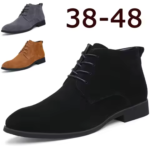Boots for Men Business Chukka Mens Boots High Top Casual Shoes Outdoor Leather Mens Winter Shoes Mal