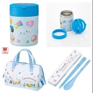 日本 Skater 保溫飯壺 + 保溫飯袋 + 餐具套裝 - Cinnamoroll