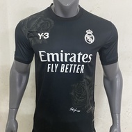 2425 Real Madrid Y3 Áo Bóng Đá Màu Đen Chung