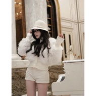 •Kingshopbeauty• QC Lady's Fur and WoolJacket [N25]