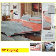 Cadar Set 7 IN 1 / COMFORTER Bed Sheet [ 2 tone colour ]