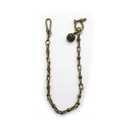 Handmade genuine brass wallet chain