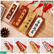 JENNIFERDZ Inspirational Text Bookmark, Creative Chinese Style Acrylic Tassel Bookmark, Office Supplies Portable Durable Antique Book Page Marker Students