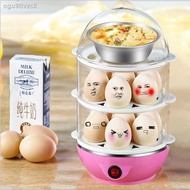 ₪☃✸Multifunctional Electric Steamer 3 Layer stainless Tray Egg Boiler Cooker Steamer Siopao Siomai