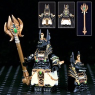Golden Death Anubis Crocodile Condor Head Sun God Lagu Egyptian Temple Assembled Building Block Mini