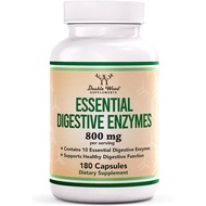Digestive Enzymes - 800mg Blend of All 10 Most Essential Digestive and Pancreatic Enzymes (Amylase, 