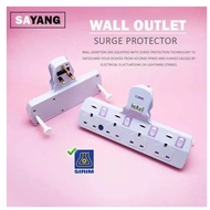 (SIRIM)T-Adaport Sayang 3pin Extension Plug Trailing Socket Extension Socket Adapter