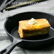 KITCHN Natural Cast Iron Skillet Grill Pan Chemical Free Durable Fry Pan BBQ Kuali Frying Pan 铸铁锅