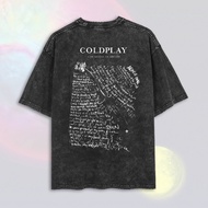 Washed Coldplay Oversize T-Shirt | Washed T-Shirt | Coldplay Band T-Shirt | Coldplay T-Shirt | Coldp
