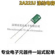 Green Polyester Capacitor 223J 2A223J DIP 22nF 100V P=5mm Electronic Component Market Passive Compon
