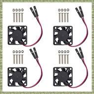 (R Q S E)4PCS Brushless CPU Cooling Fan Heatsink Cooler Radiator 3.3V 5V for Raspberry Pi4 Pi3 B+, P