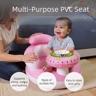 BLISS Inflatable Baby Sofa, PVC Music Feature Infant Inflatable Seating Chair, Lightweight Self-Infl