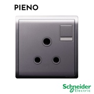 Schneider PIENO 15A 250V 1 Gang 3 Round Pin Switched Socket E8215_15_LS
