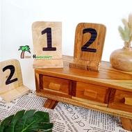 ARENHANDICRAFT Wooden Table Numbers (Can Customize Numbers)