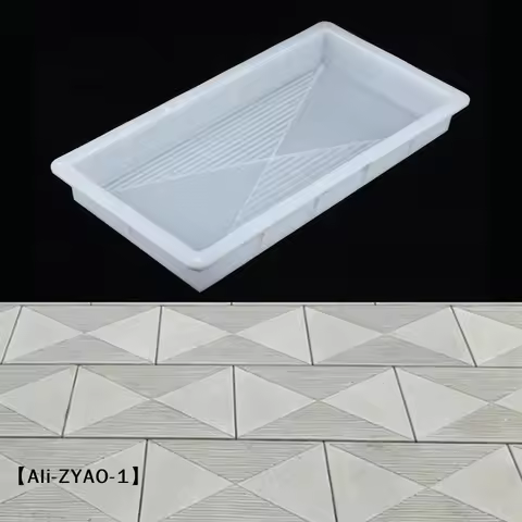 【O】1Pcs Square Paving Stone Garden Path Art Antique Tile Plastic Mold Courtyard Non-Slip Concrete Fl