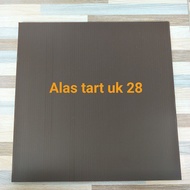 Square tart base size 28 / brown square cake stand