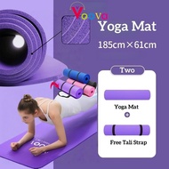 【Voova】 8MM NBR Yoga Mat | Hindi Dumudulas | Workout/Gym/Easy-Carry | Yoga Mat Bag| 5 Colors