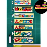 4x4 Ranger/Triton/Dmax/Navara/Vigo Computer Cutting Overlapping Reflective 4x4 ranger triton dmax vi