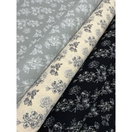 CRINGKLE FABRIC WITH SANDALWOOD FLOWER MOTIF