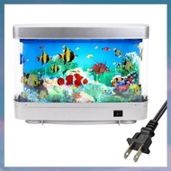 (XCTS) Dynamic Virtual Ocean LED Fish Tank Lamp Artificial Tropical Landscape Aquarium Night Light D