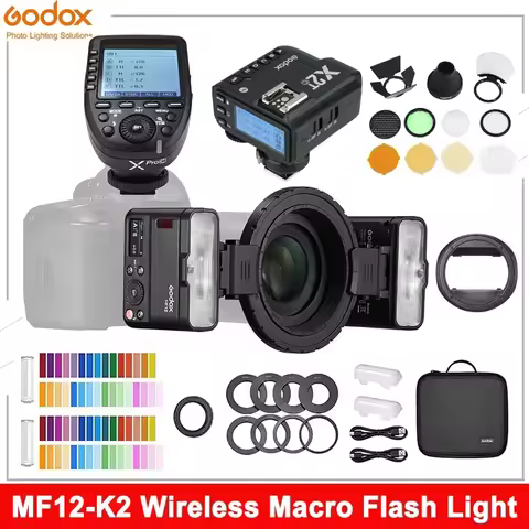 MF12 MF12-K2 Flash TTL Macro Speedlite Flash 2.4 GHz Wireless Control Speedlight for Sony Canon Niko