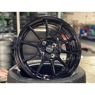 NEW 15X7J AOW TC105X Rim (set of 4) Gloss Black 4X100 for City Jazz Vios Yaris Myvi Mazda 2 Ativa