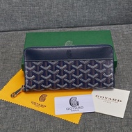 สไตล์ Goyard Goyard ของแท้ใหม่จากฝรั่งเศสมีกระเป๋าสตางค์หลายช่องกระเป๋าสตางค์กระเป๋าถือมีซิปยาวหนังแท้