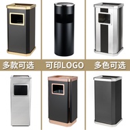 S/🏅Hotel Lobby Stainless Steel Cigarette Butt Column Smoking Area Vertical Ashtray Outdoor Cigarette Holder Collection T