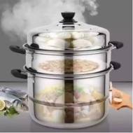 CT Stainless Steel 26cm Steamer Cookware Multi-functional 3 Layers