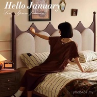 Double Bed B & B Antique Style Medium 1.8m Solid Reliable Wooden Bed American Style Soft French Styl