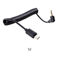 Zhiying SLR Camera Shutter Release Cable Electric Slide Rail Connection Cable2.5mm Socket spring wir