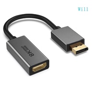 Will 8K To Hdmis Adapter 4K 120Hz Refreshes Rate Converters For PC Monitor Projectors Gaming Worksta