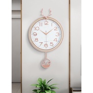 AT/💛Deer Head Wall Clock American Wall Clock Light Luxury Wall Clock Retro Wall Clock Nordic Deer Head Wall Clock Living