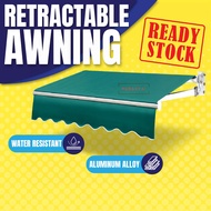 Awning Roof Outdoor Retractable Awning Bumbung Rumah Roof Heavy Duty Retractable Sun Shade Awning Fo
