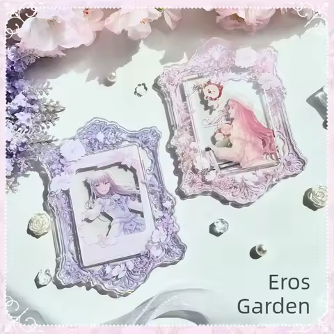 Eros Garden Acrylic Goods Display Stand, Retro Style Photo Frame for 6inch & 3inch Kpop Mini Cards, 